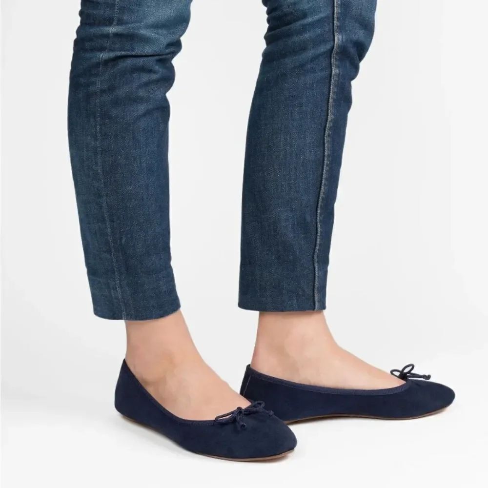 EMILIO  LUCAS BOWKNOT DESIGN DETAILS ROUND TOE SLIP-ON WOMEN"S FLAT